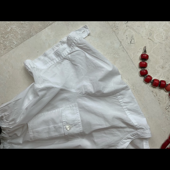 Chic, Comfy DKNY Pure White Cotton Dress sz Lg - Picture 8 of 9